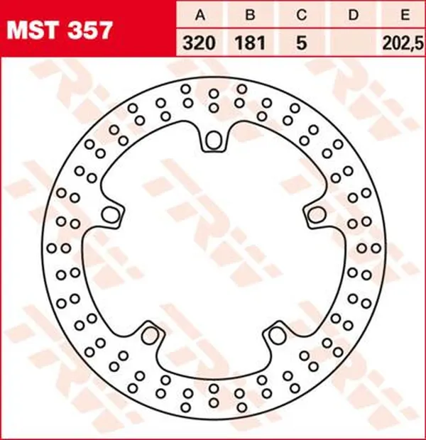 Disque de frein avant fixe TRW Kit de fixation 7882115/7882132