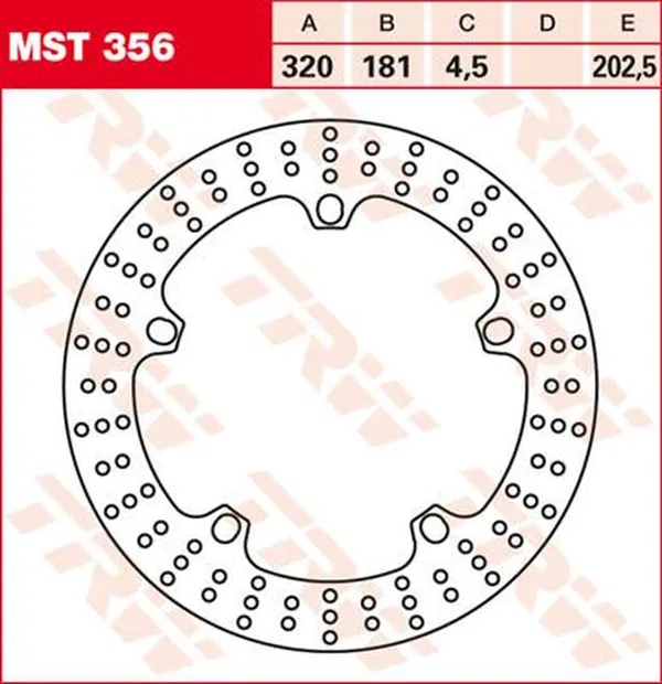 Disque de frein TRW rond fixe supérieur à 300 mm