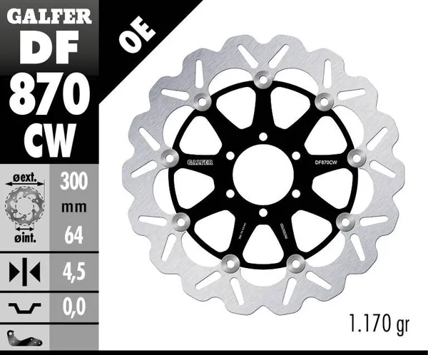Disque de frein avant Galfer Brake Disc Float Wave - vue 2