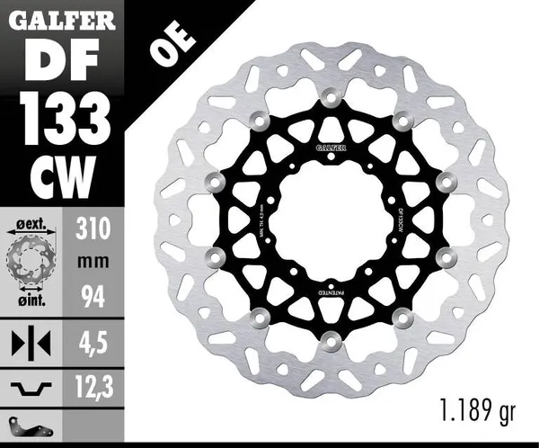 Disque de frein avant Galfer Brake Disc Float Wave - vue 2