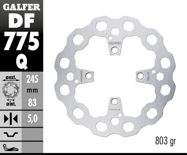 Disque de frein fixe Cubiq Galfer - vue 2