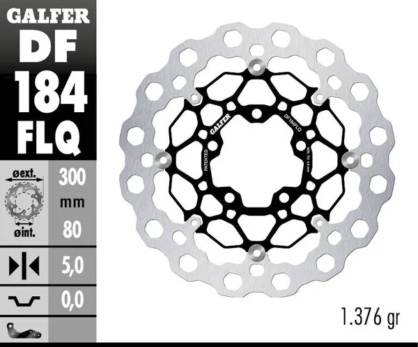 Disque de frein avant Galfer Brake Disc Float Cubiq - vue 2