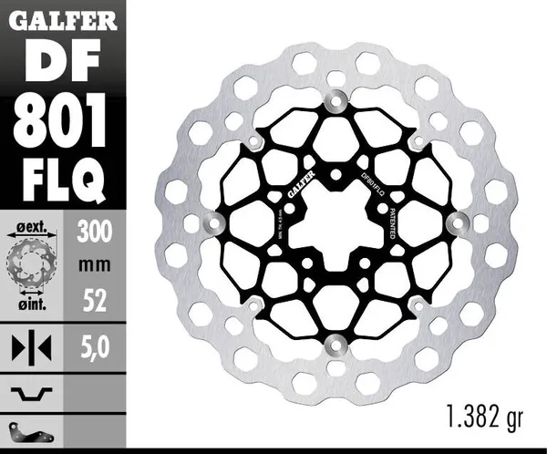 Disque de frein flottant Cubiq Galfer - vue 2