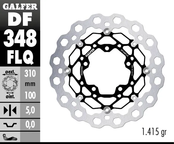 Disque de frein avant GALFER Brake Disc Float Cubiq - vue 2