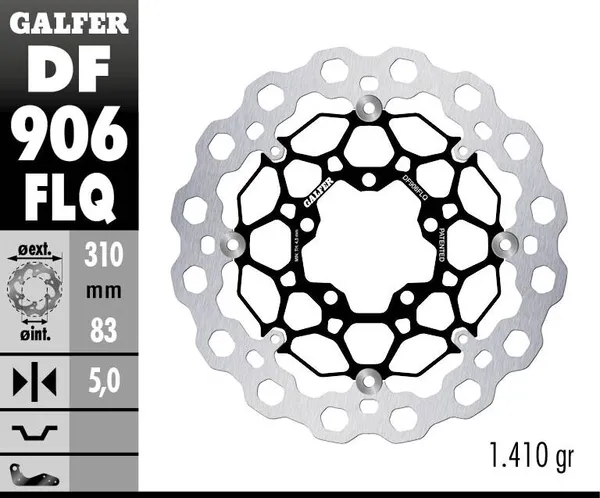 Disque de frein flottant Cubiq Galfer - vue 2