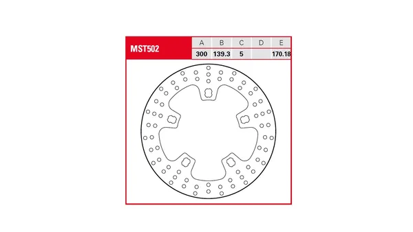 Disque de frein fixe rond TRW - vue 2