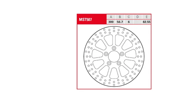 Disque de frein fixe rond TRW - vue 2