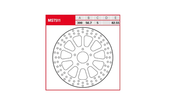 Disque de frein fixe rond TRW - vue 2