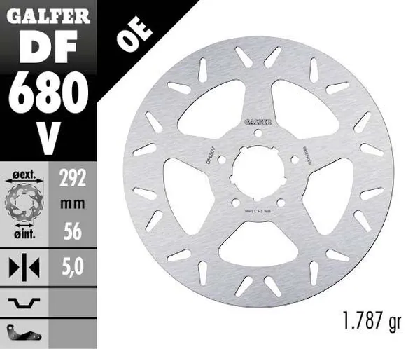 Disque de frein fixe rond GALFER - vue 2