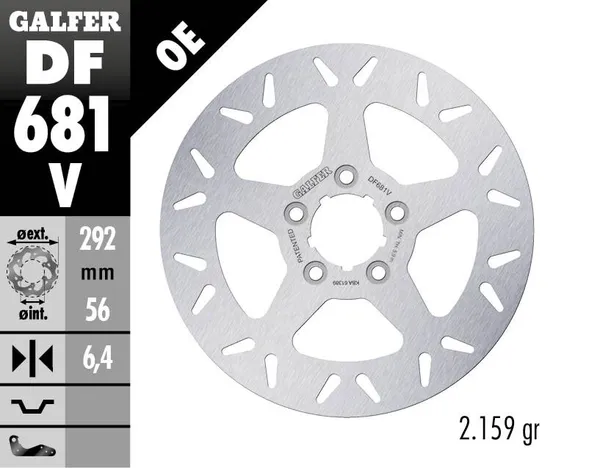 Disque de frein fixe rond GALFER - vue 2