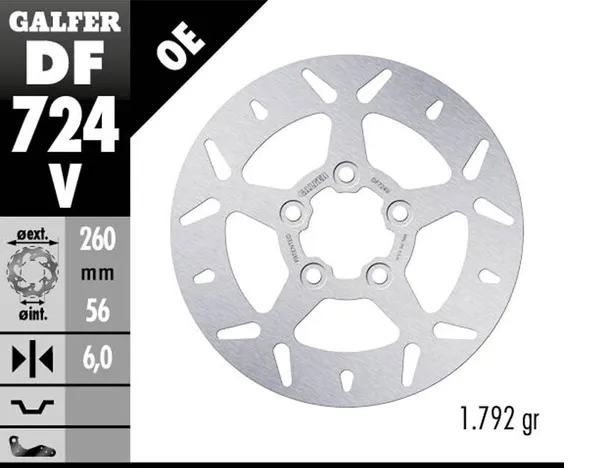 Disque de frein fixe rond Galfer - vue 2