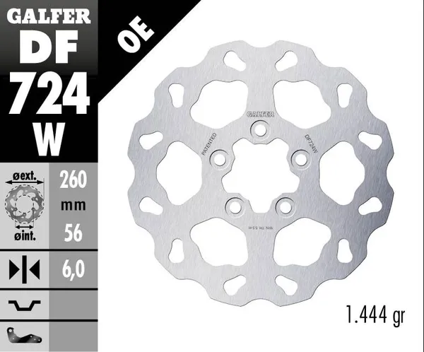 Disque de frein Wave Galfer - vue 2