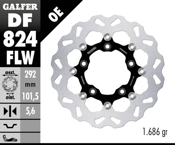 Disque de frein Wave Galfer - vue 2