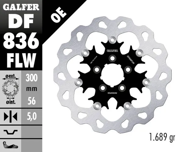 Disque de frein Wave Galfer - vue 2