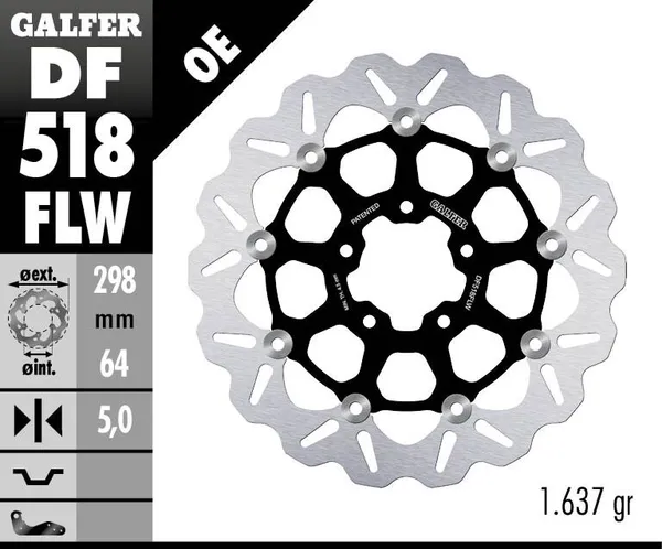 Disque de frein Wave Galfer - vue 2