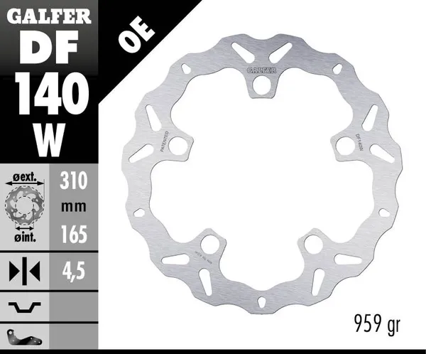 Disque de frein Wave Galfer - vue 2