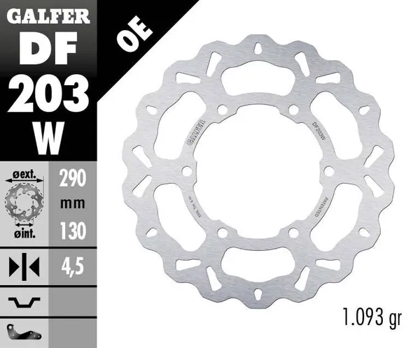 Disque de frein Galfer wave fixe - vue 2