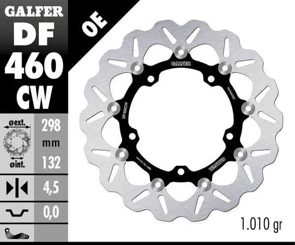 Disque de frein GALFER wave float - vue 2