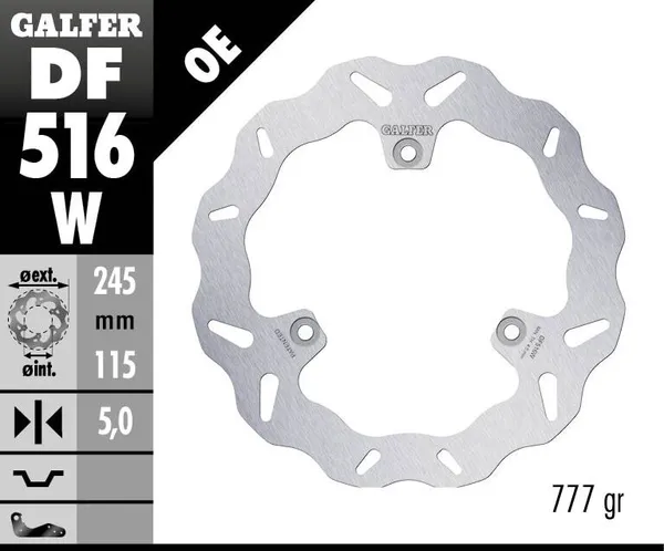 Disque de frein avant GALFER Wave fixe - vue 2
