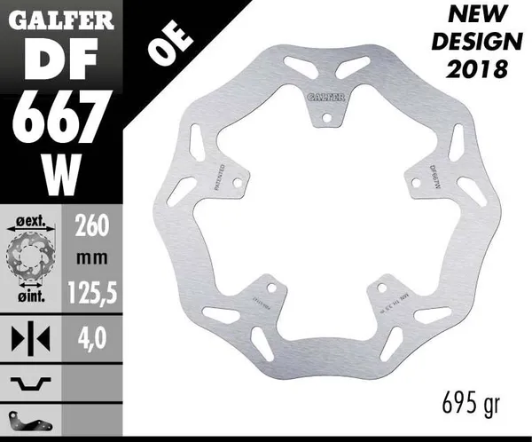 Disque de frein avant GALFER Wave fixe - vue 2