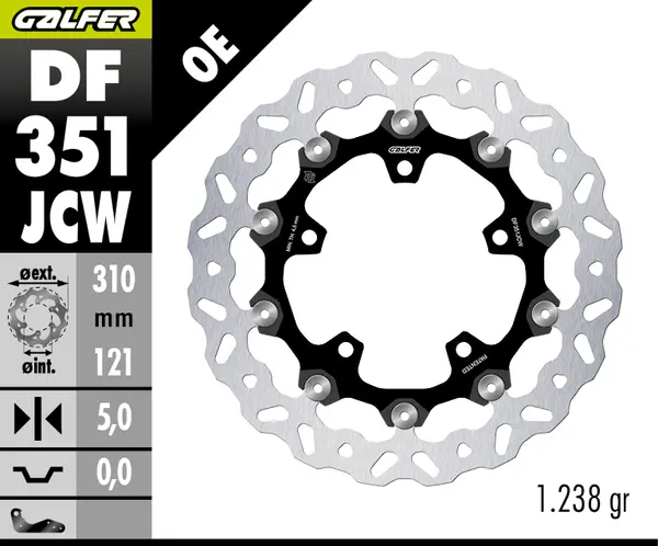 Disque de frein Galfer Wave Floatech - vue 2