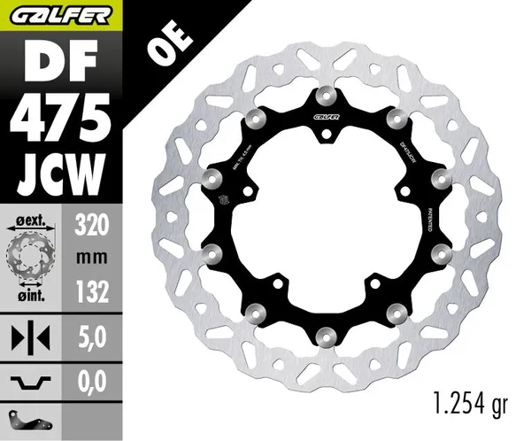 Disque de frein Galfer Wave Floatech - vue 2