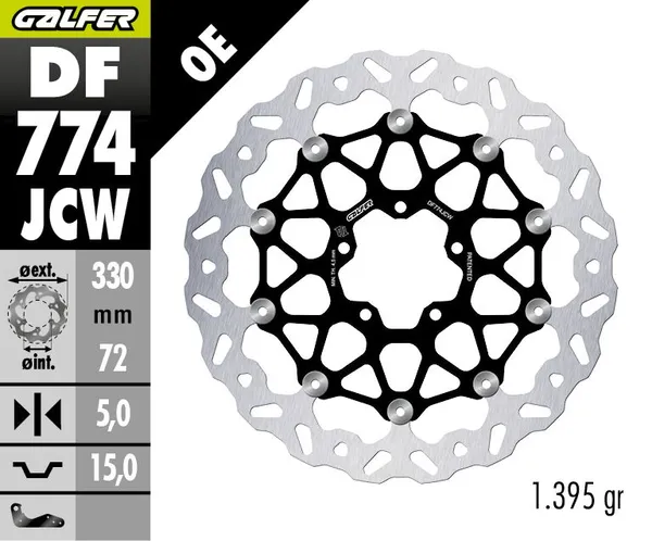 Disque de frein Galfer Wave Floatech - vue 2