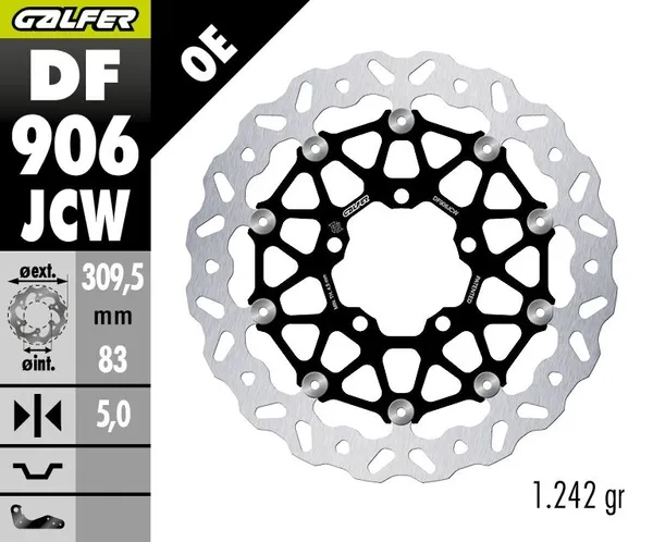 Disque de frein avant Galfer Brake Disc Wave Floatech - vue 2