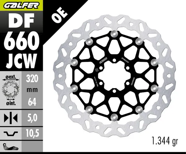Disque de frein arrière Galfer Brake Disc Wave Floatech - vue 2