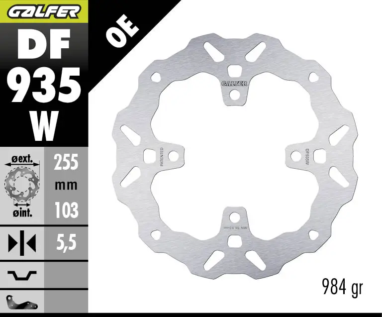 Disque de frein fixe wave GALFER