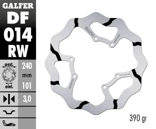 Disque de frein Wave Galfer - vue 2