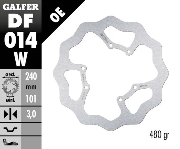 Disque de frein Wave Galfer - vue 2