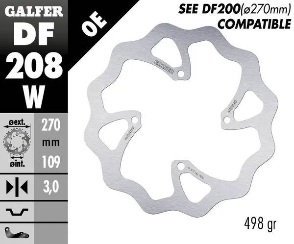 Disque de frein Wave Galfer - vue 2