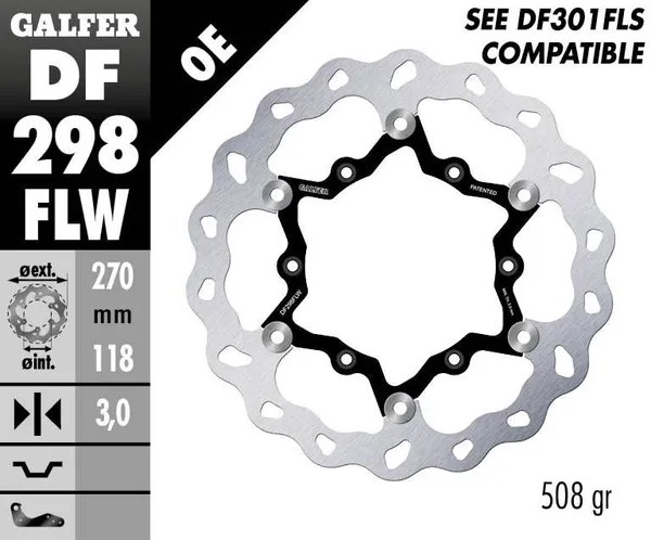 Disque de frein Wave Galfer - vue 2