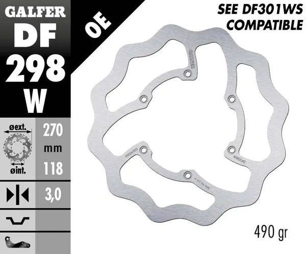 Disque de frein Wave® GALFER - vue 2