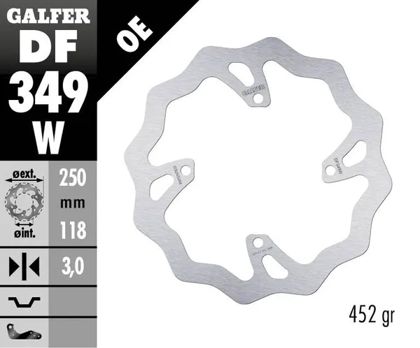 Disque de frein Wave® GALFER - vue 2