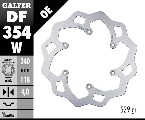 Disque de frein Wave Galfer - vue 2