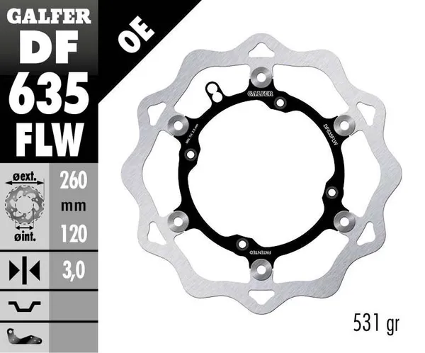 Disque de frein Wave® GALFER - vue 2