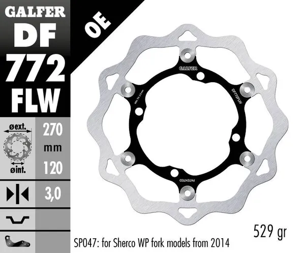 Disque de frein Wave Galfer - vue 2