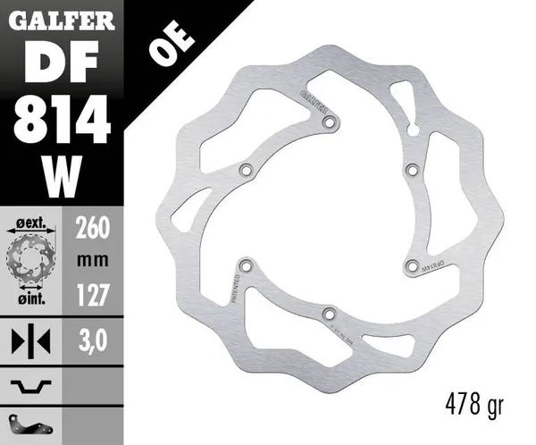 Disque de frein Galfer Wave® - vue 2