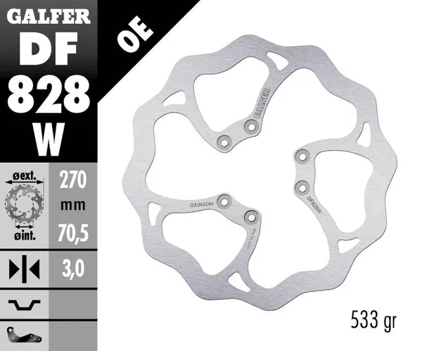 Disque de frein Wave Galfer - vue 2