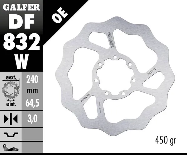 Disque de frein Wave Galfer - vue 2