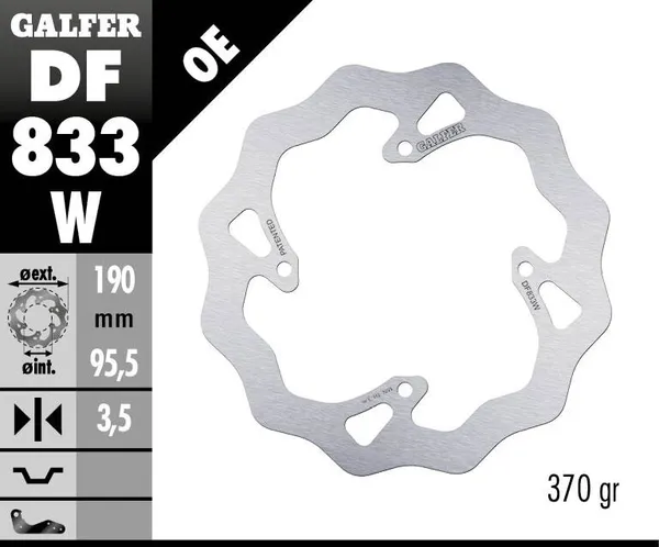 Disque de frein Wave Galfer - vue 2
