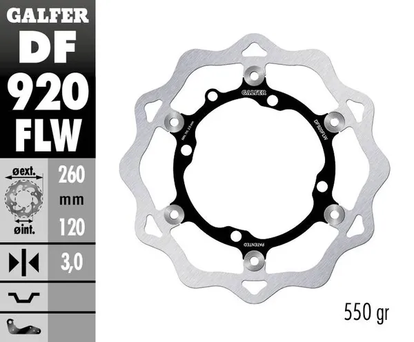Disque de frein Wave Galfer - vue 2