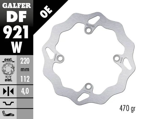 Disque de frein Wave Galfer - vue 2