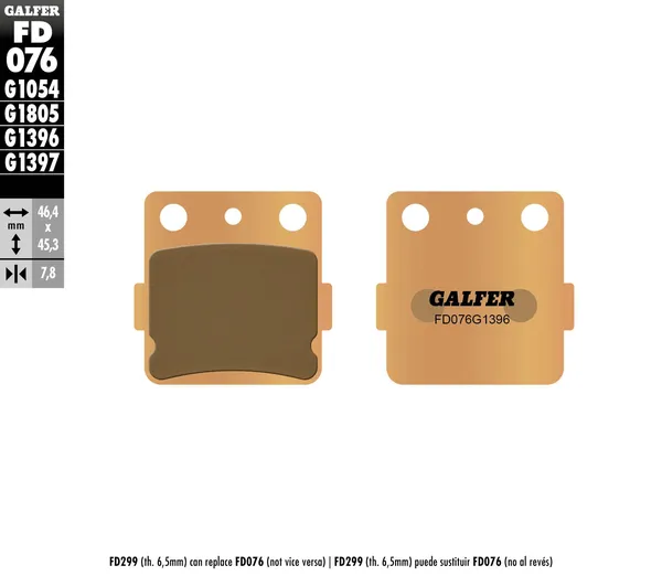 Plaquettes de frein frittées Galfer HH