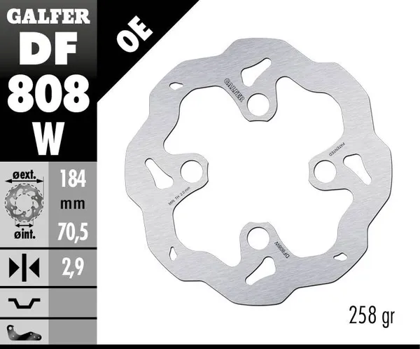 Disque de frein Wave Galfer - vue 2