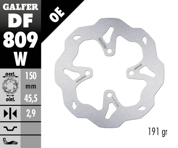 Disque de frein Wave® GALFER - vue 2