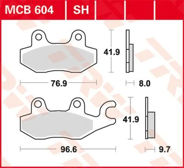 Plaquettes de frein Standard TRW 7376569 - vue 2
