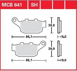 Plaquette de frein avant TRW Standard 7323215